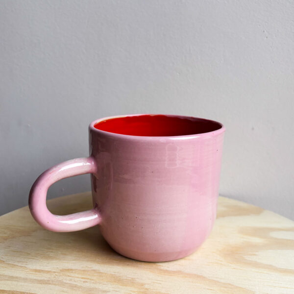 Kubek różowo-pomarańczowy